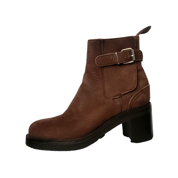 Freelance Vintage Brown Leather Women Boots Made in France Size EU 38